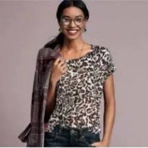 Cabi Leopard Crop Tee - Medium